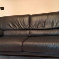 Divano Natuzzi in pelle Nero come nuovo