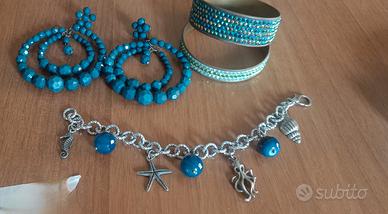 Set di bijoux in blu con tema marino 