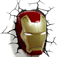 Marvel - Luce a Muro a Forma di Maschera di Iron M
