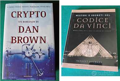 2 libri Dan Brown Crypto prima edizione + Da Vinci