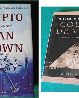 2 libri Dan Brown Crypto prima edizione + Da Vinci