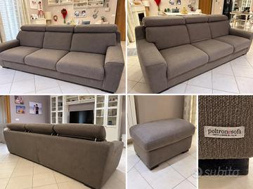 Divano Poltronesofà 3 posti con pouf coordinato