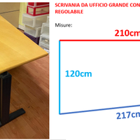 SCRIVANIA GRANDE UFFICIO GAMBA REGOLABILE