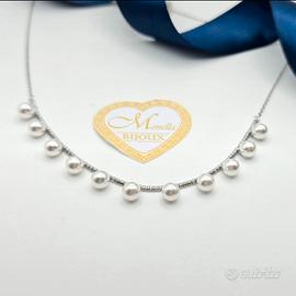 Collana in acciaio da donna perle Monella Bijoux