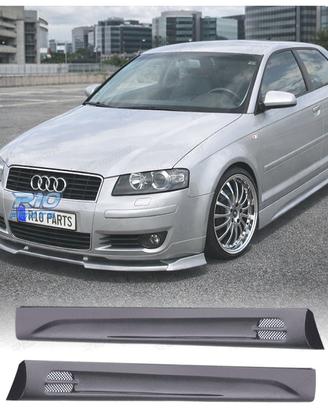 MINIGONNE LATERALI AUDI A3 8P 03-08 LOOK GT RACE