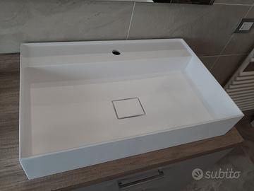 Lavabo in resina da appoggio soprapiano