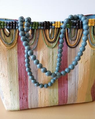 Borsa grande da spiaggia Tosca Blu