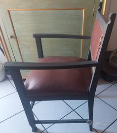 Poltrona in pelle rossa 