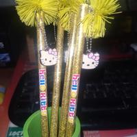 matite personaggio con portamatite in legno