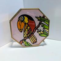 Portagioie a specchio vetro e ottone 