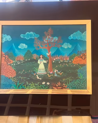 Quadro Vintage Anni '70 60x50 cm Naive Folk
