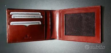 Portafoglio uomo in Pelle marrone chiara nuovo