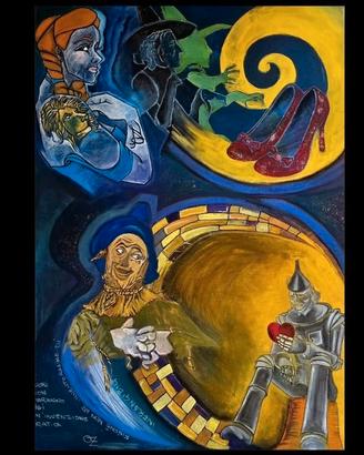 "Il Mago di oz"🌈 dipinto Acrilico su tela 50x70