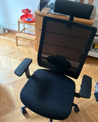 sedia da ufficio sedus se:do nera ergonomica