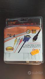 LINQ CONVERTITORE HDMI IN VGA O RCAx3