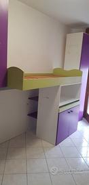 Cameretta a ponte con letto soppalco s 4504