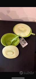 Set ciotole Tupperware verdi con mestolo