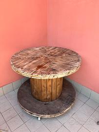 Tavolo bobina fatto a mano