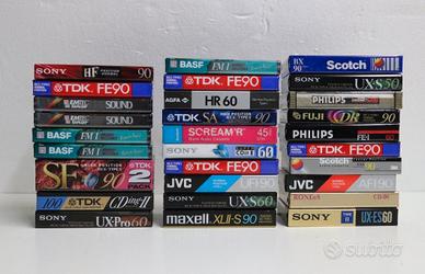 Audiocassette musicassetta nuove vergini vintage