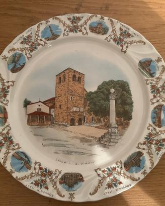Piatto porcellana souvenir di Trieste- San Giusto