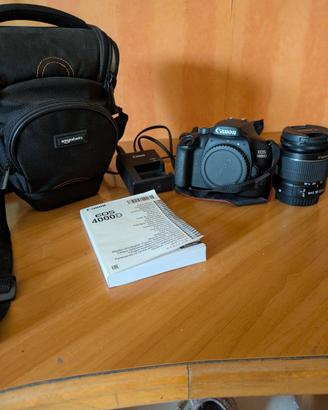 Canon EOS 4000D + obiettivo 18‑55mm + borsa e acce