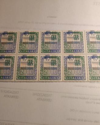 varietà di stampa francobolli alto valore