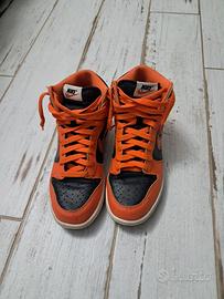 Nike Dunk High black and orange