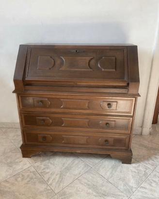 Secretaire/Ribalta classica in legno con cassetti