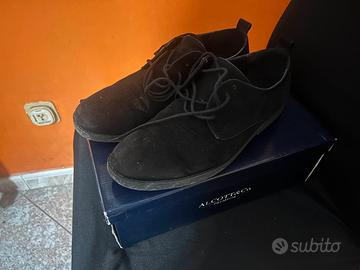 SCARPE NERE SCAMOSCIATE 44 ALCOTT USATE POCO
