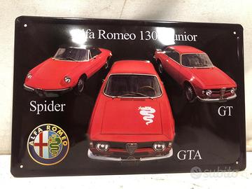 Insegna targa tabella Alfa Romeo 1300 Junior