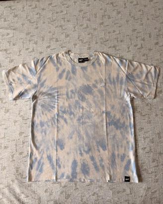 T-shirt Pull&Bear tie-dye azzurra e bianca uomo M