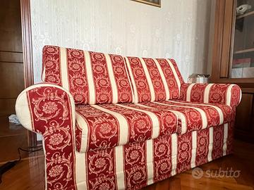 coppia divani vintage rosso/crema