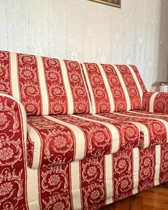 coppia divani vintage rosso/crema