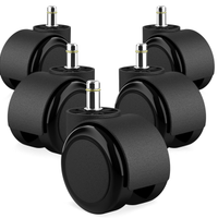 Set 5 Ruote 10x22 mm per sedie da ufficio