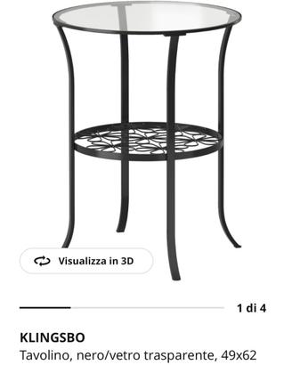 Tavolino vetro Ikea Klingsbo