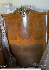 Testiere letto  in legno intarsiato stile  Impero