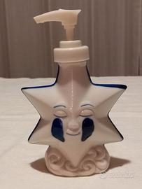 Dispenser di sapone in ceramica "Pierrot" vintage
