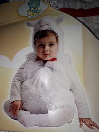 Vestito di carnevale pecorella 0-12 mesi