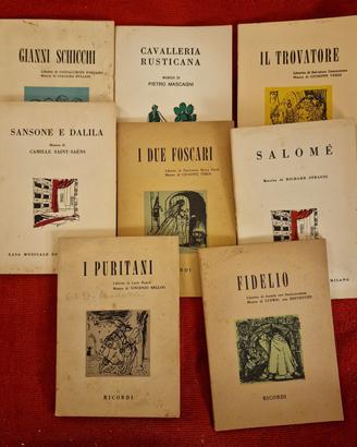 8 libretti d'opera anni 80
