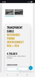 cavo  transparent audio 