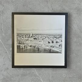 Mantova panoramica incisa su piastrella