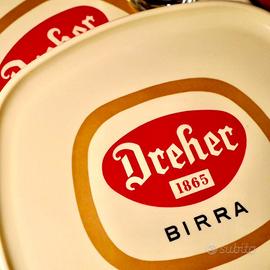 Coppia vassoi VINTAGE Birra Dreher ORIGINALI V2
