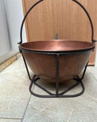 Paiolo elettrico per polenta in rame