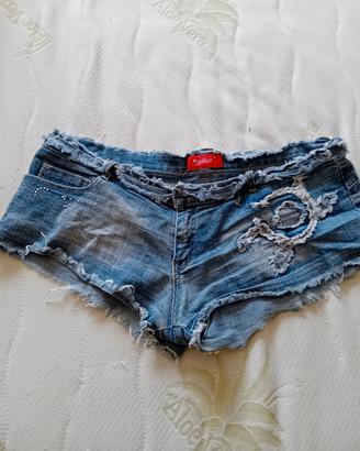 pantaloncini extra corti in jeans
