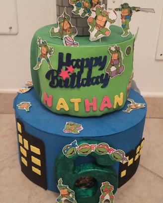 Torta scenografica tema Tartarughe ninja