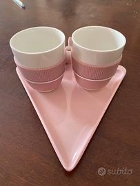 Tazze da caffé con piccolo vassoio Baci Milano