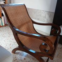 Poltrona vintage in vimini