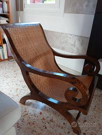 Poltrona vintage in vimini