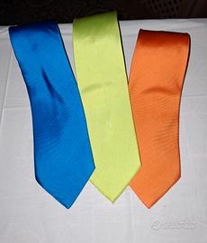 3 CRAVATTE IN SETA COLORI FANTASIA