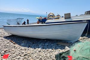 Barca motore carrello